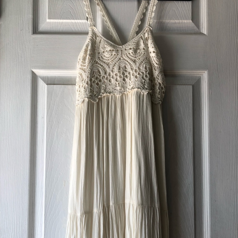 Long white/cream colored maxi dress